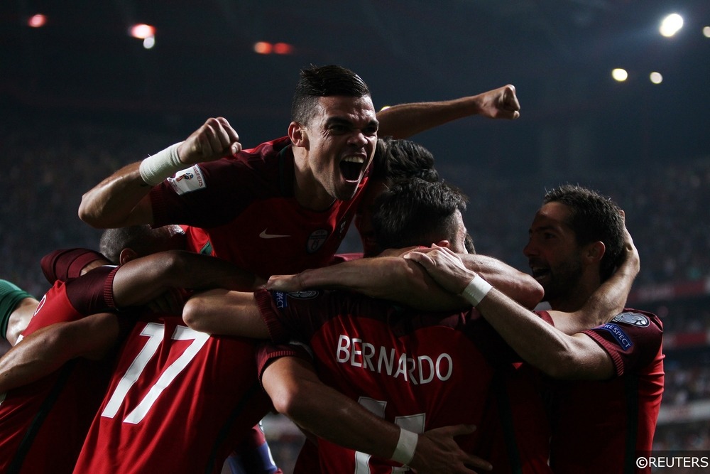 Pepe Celebrates as Portugal Qualify for the 2018 World Cup