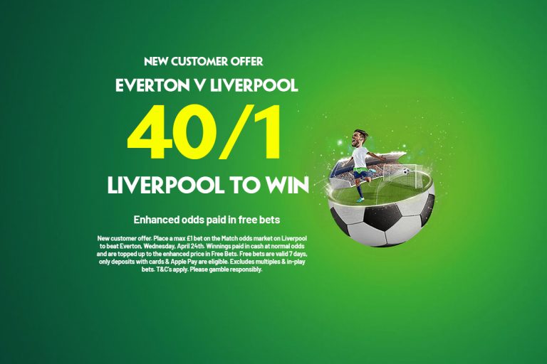 HUGE 40/1 offer for Liverpool to beat Everton plus my 22/1 Bet Builder!