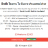 Huge 27/1 BTTS Accumulator Lands!