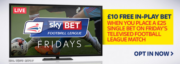 Friday's Free £10 Inplay Bet!
