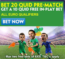 Free £10 Inplay Bet for International Games!