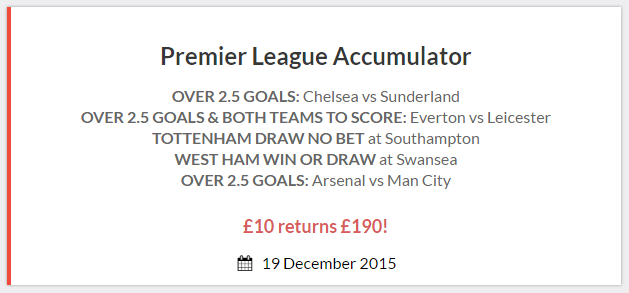 18/1 Premier League Acca Wins!