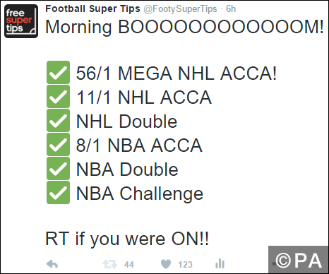 £707 Profit From Tuesday's NHL & NBA Tips!