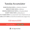 34/1 Footy Accumulator Wins!
