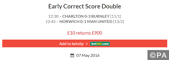 89/1 Correct Score double wins lifts season profit over £4,000!