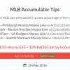 6/1 Wednesday night MLB accumulator win!