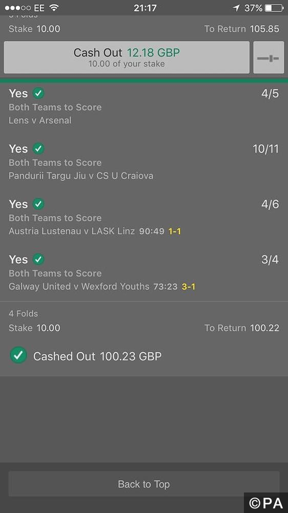 9/1 Both Teams to Score Accumulator Lands!