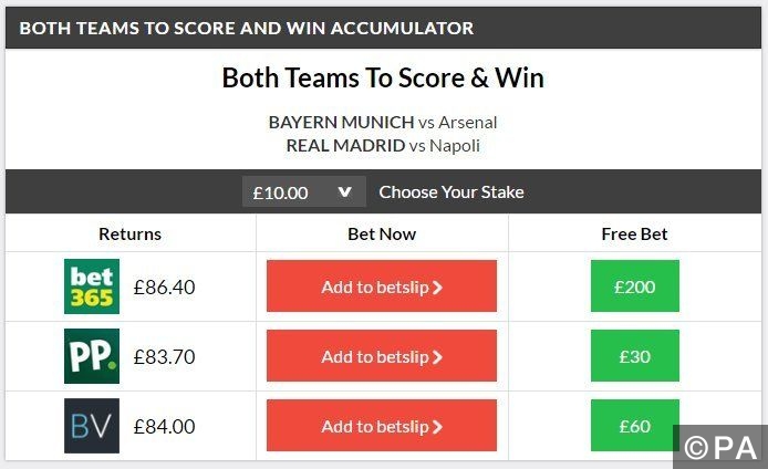 8/1 BTTS & Win Double comes in on Wednesday night!