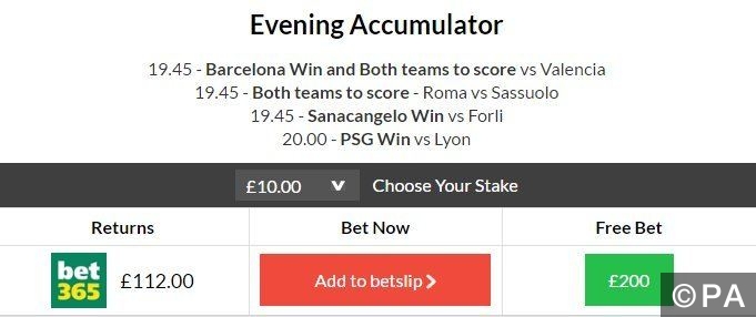 10/1 Evening Accumulator lands on Sunday!