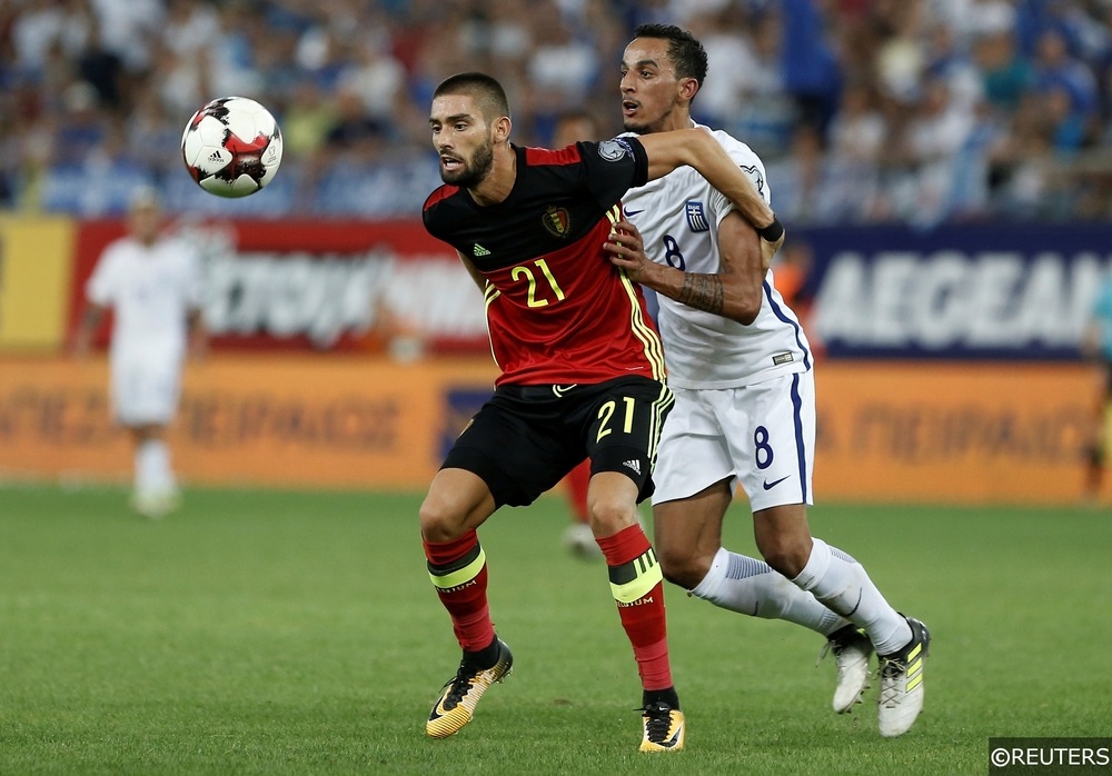 Yannick Carrasco in action for Belgium