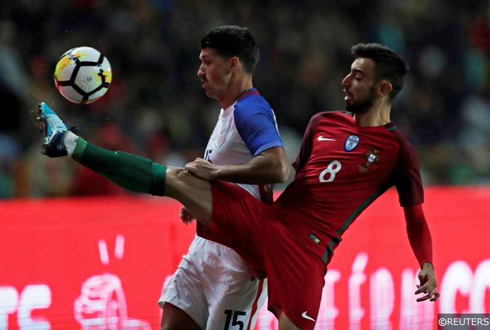 Bruno Fernandes in a World Cup 2018 warm-up friendly