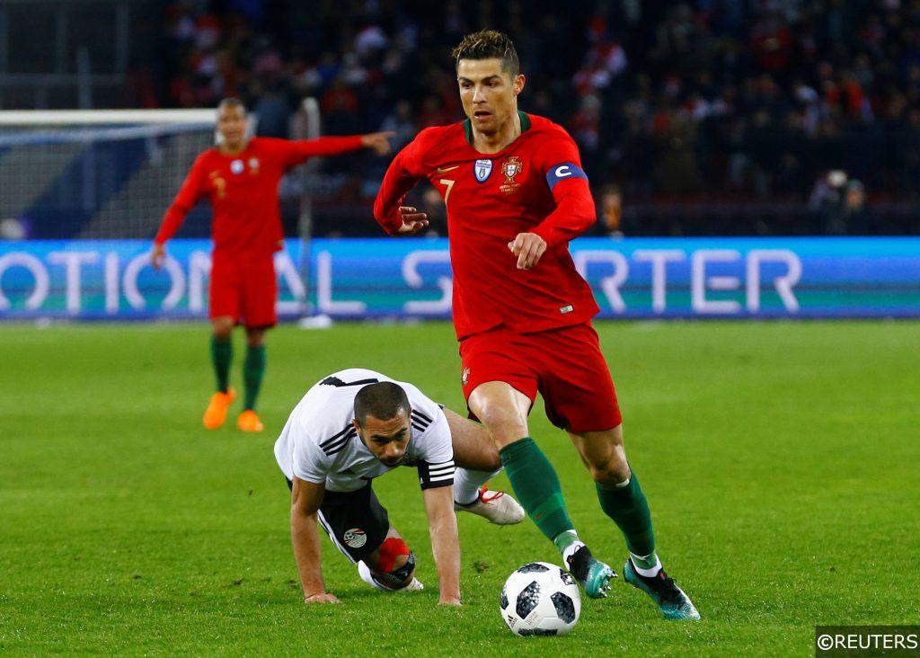 Cristiano Ronaldo in action for Portugal ahead of the 2018 World Cup