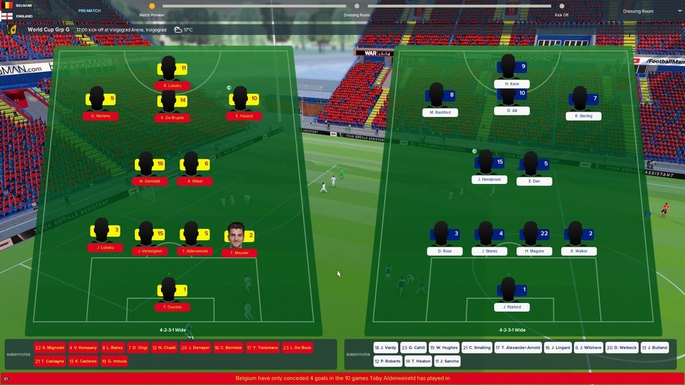 England World Cup Football Manager