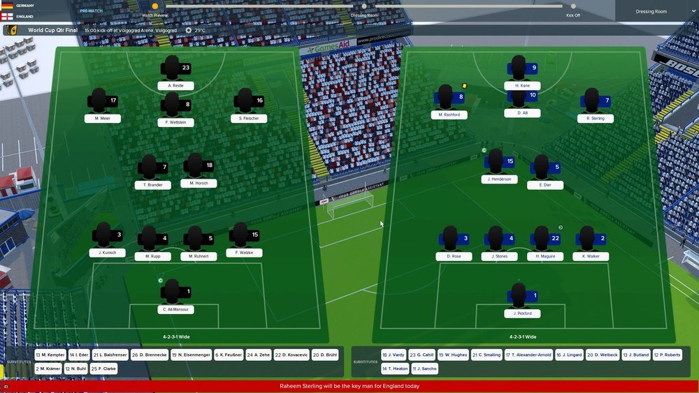 England World Cup Football Manager