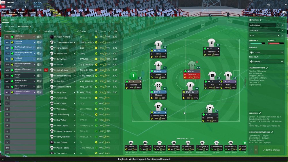 England World Cup football manager 2018
