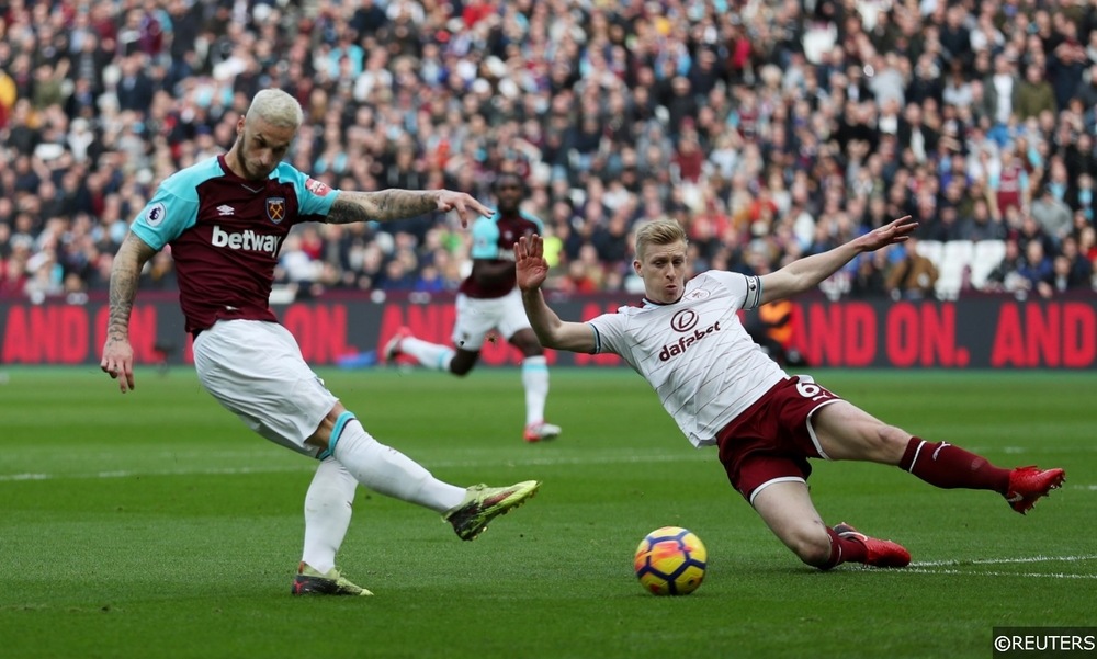 West Ham Arnautovic and Burnley Ben Mee