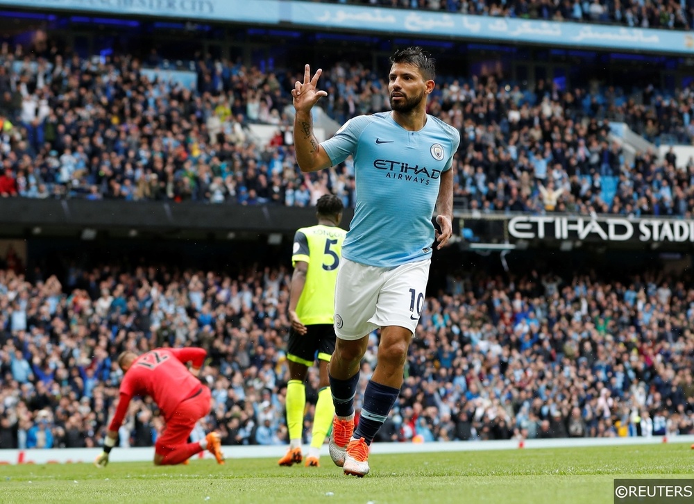 Manchester City - Sergio Aguero Hat-trick celebrations