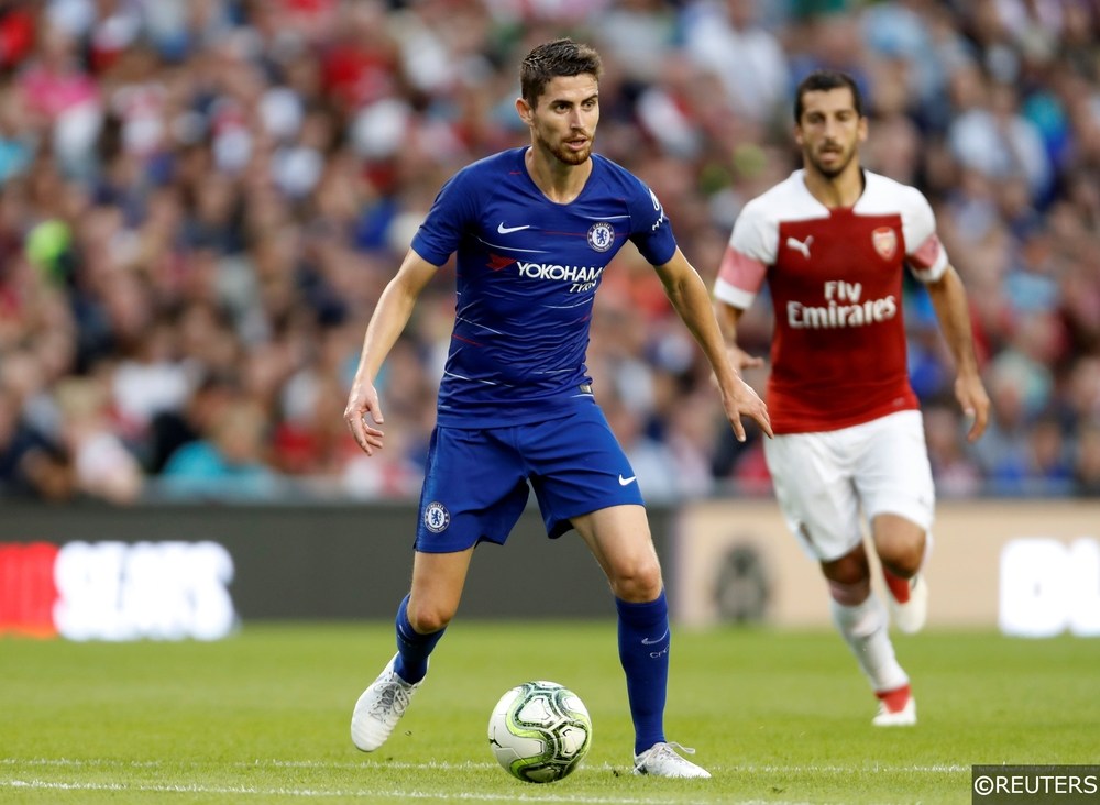 Jorginho in action for Chelsea