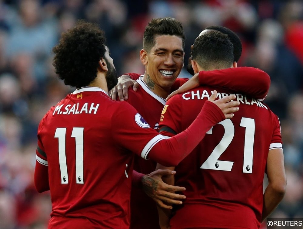 Liverpool Mo Salah Roberto Firmino Alex Oxlaide Chamberlain