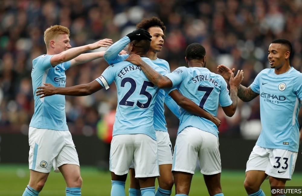 Manchester City De Bruyne Fernandinho Sterling Sane Jesus