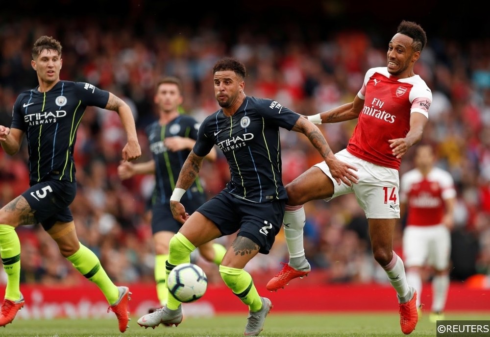 Arsenal Aubameyang Manchester City Walker Stones