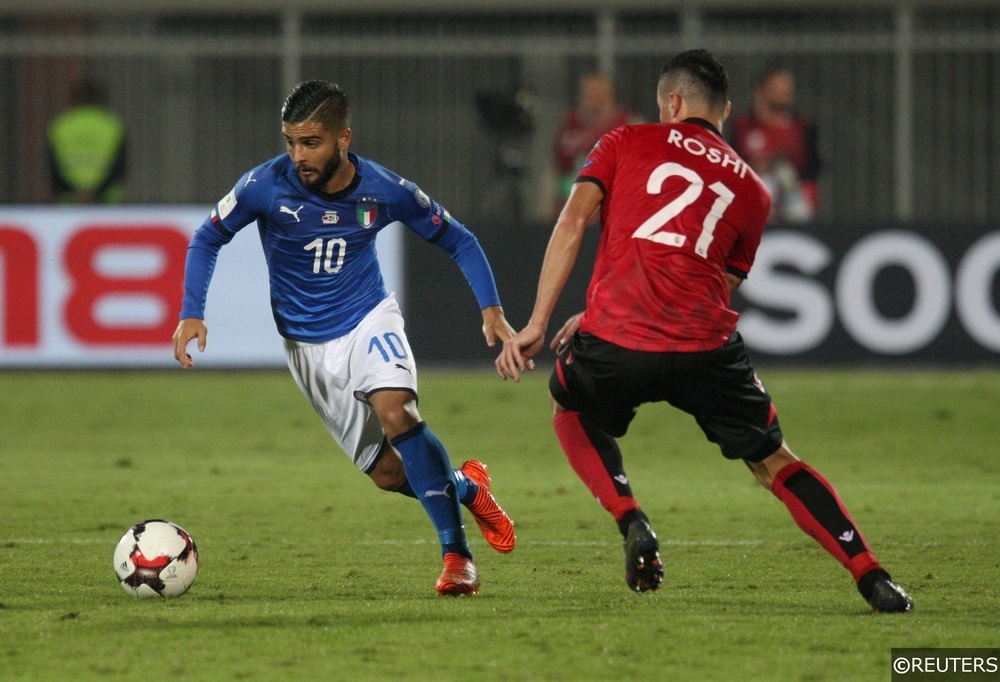 Italy Albania Lorenzo Insigne Roshi