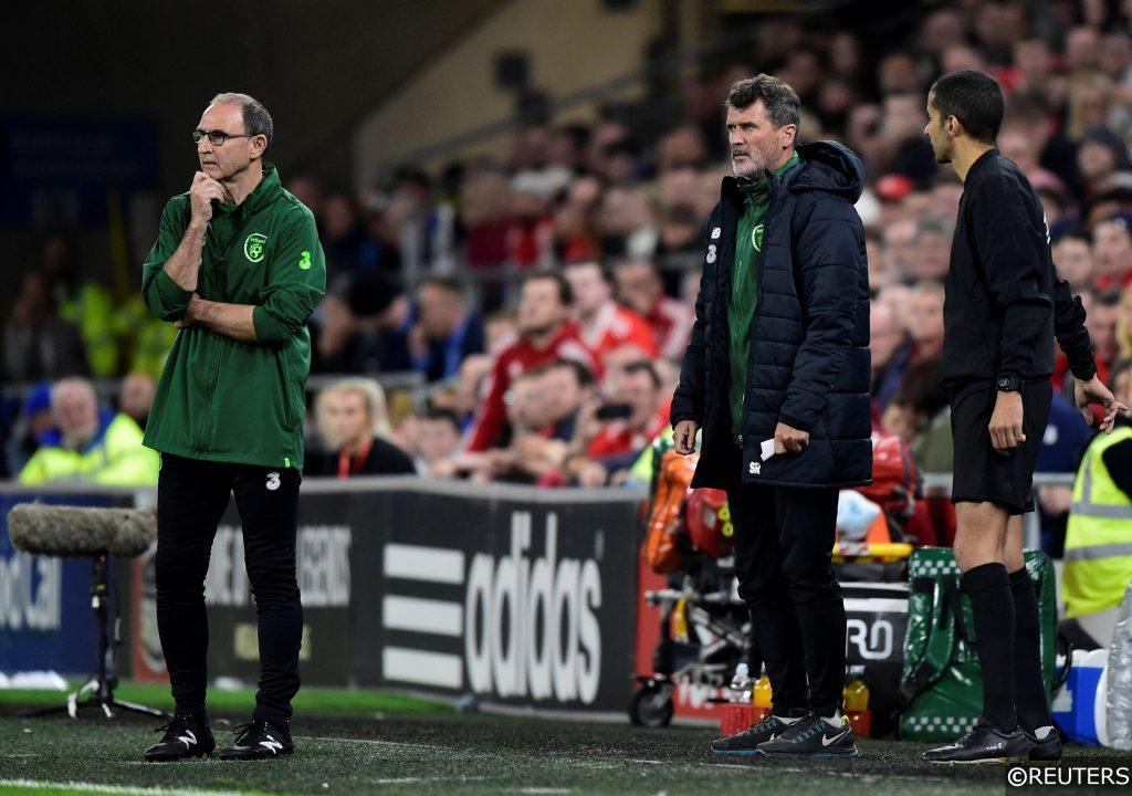 Martin O'Neill and Roy Keane during the Republic of Ireland's UEFA Nations League loss to Wales