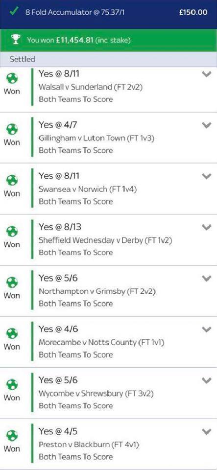 Accumulator Over 2.5 & BTTS Predictions