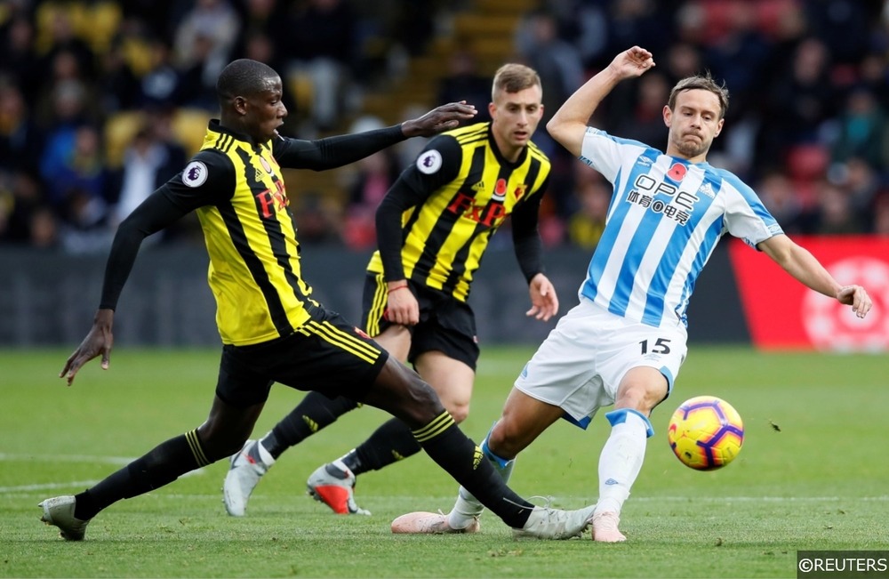 Watford Doucoure and Deulofeu Huddersfield Town Chris Lowe