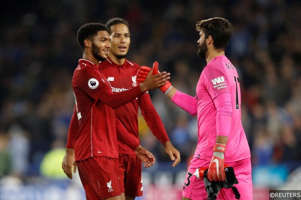 Joe Gomez, Virgil van Dijk, Alisson Becker, Liverpool