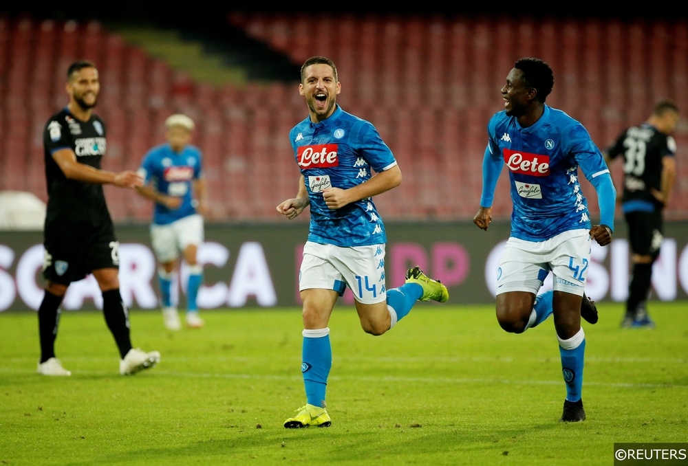 Dries Mertens celebrating for Napoli