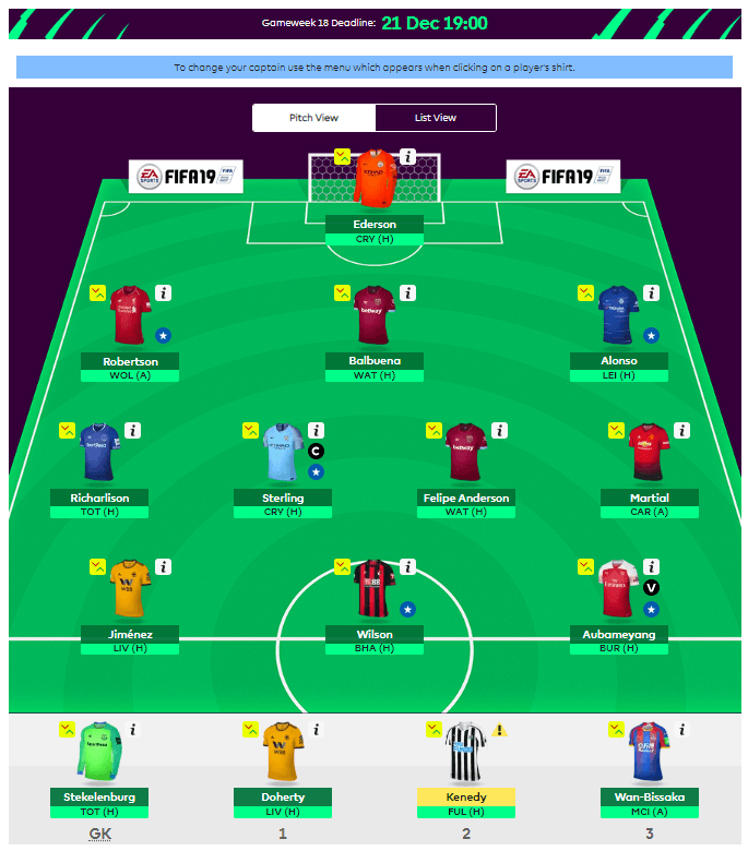FST Fantasy Football Tips GW18