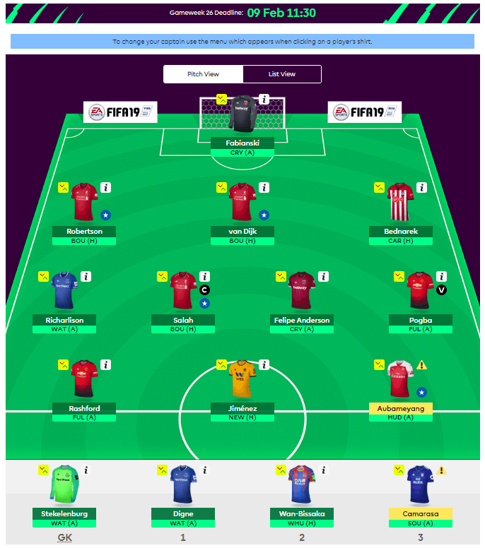 FPL Fantasy Football Tips GW26