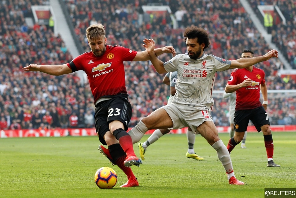 Luke Shaw Mohamed Salah Man Utd vs Liverpool