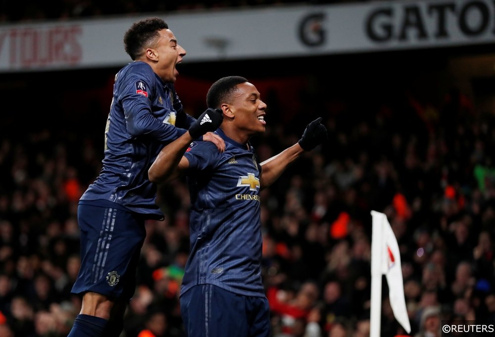 Jesse Lingard and Anthony Martial Man Utd