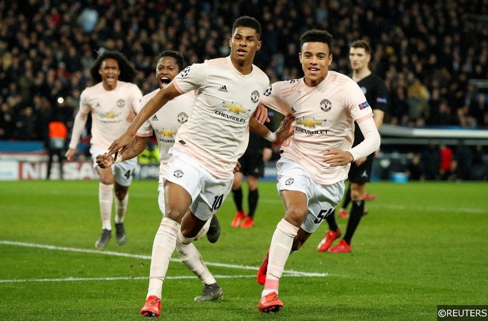 Manchester United Marcus Rashford and Mason Greenwood