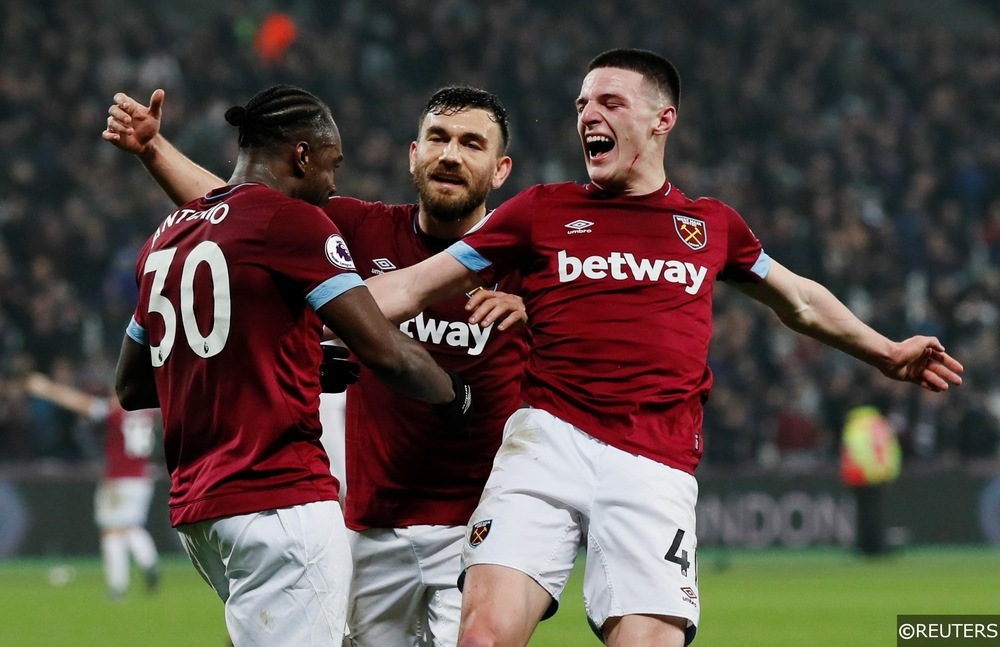 Declan Rice, Michail Antonio, Robert Snodgrass West Ham