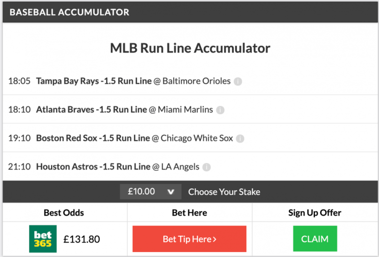 6/1 MLB Accumulator + Double land on Sunday Night!