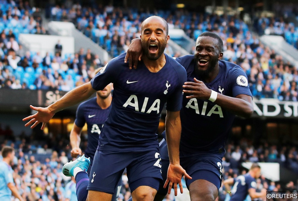 Tottenham Hostpur's Lucas Moura celebrates scoring a goal