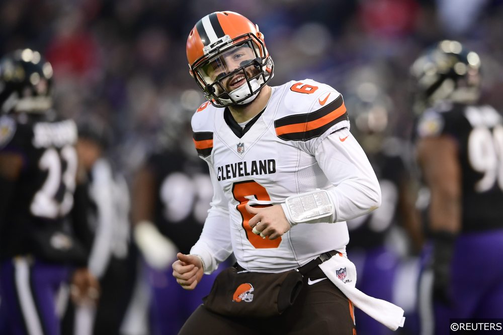 Baker Mayfield playing for the Cleveland Browns