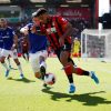 Bournemouth's Joshua King in action with Everton's Seamus Coleman