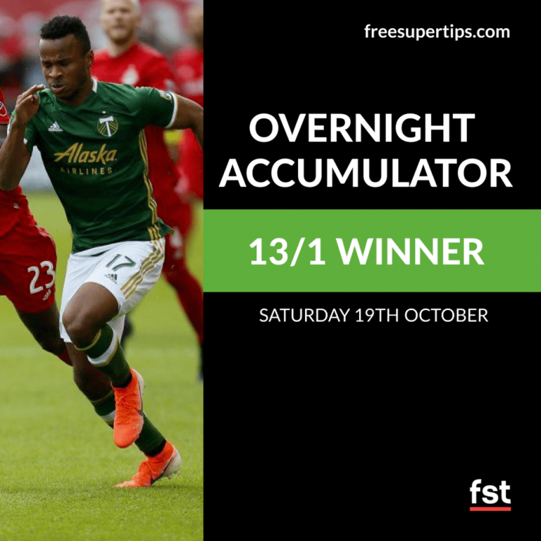 13/1 Overnight Accumulator Lands on Saturday!