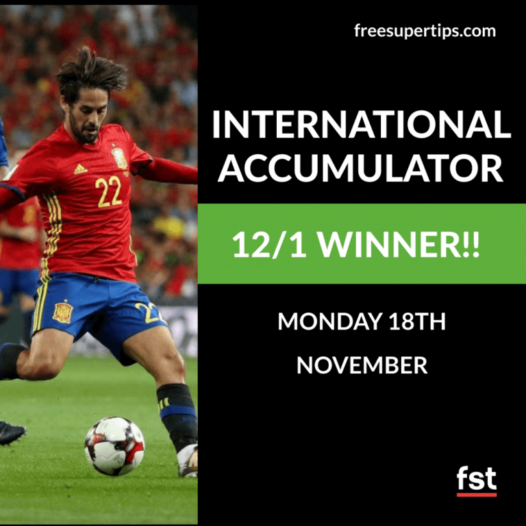 12/1 International Acca, Daily Treble & Bet of the Day Land on Monday Night!