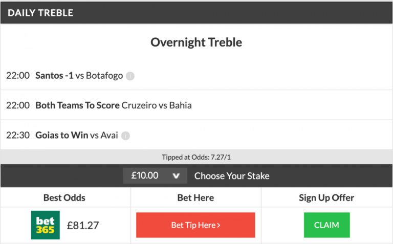 7/1 Overnight Treble lands on Sunday night!