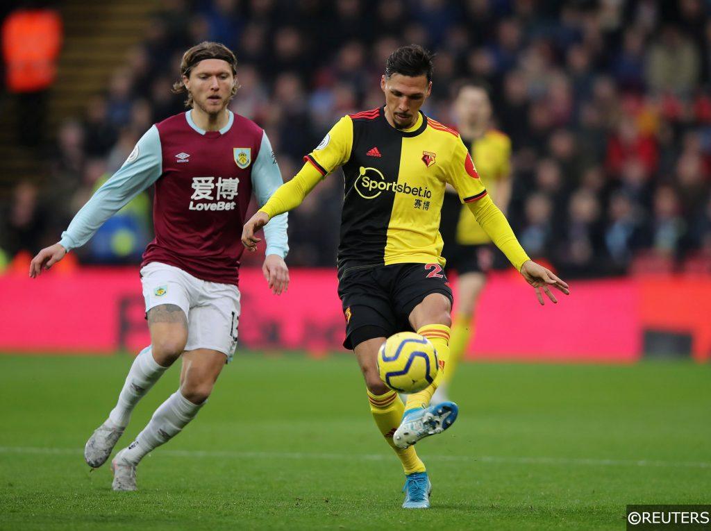 Jose Holebas, Watford and Jeff Hendricks, Burnley