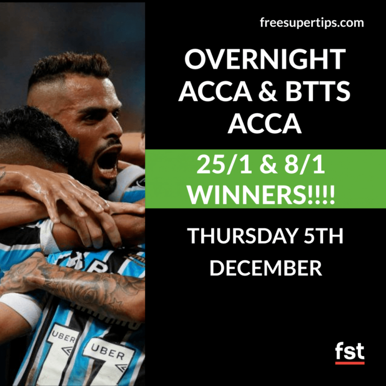 25/1 and 8/1 Accumulators Land on Thursday Night!