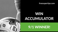 9/1 Win Accumulator lands on Monday night!