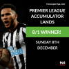 8/1 Premier League Accumulator Lands on Sunday!