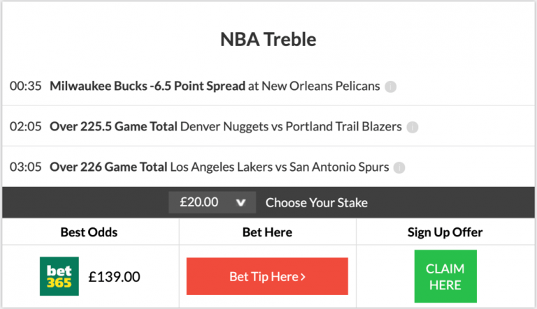 11/2 NBA Treble Lands on Tuesday Night!