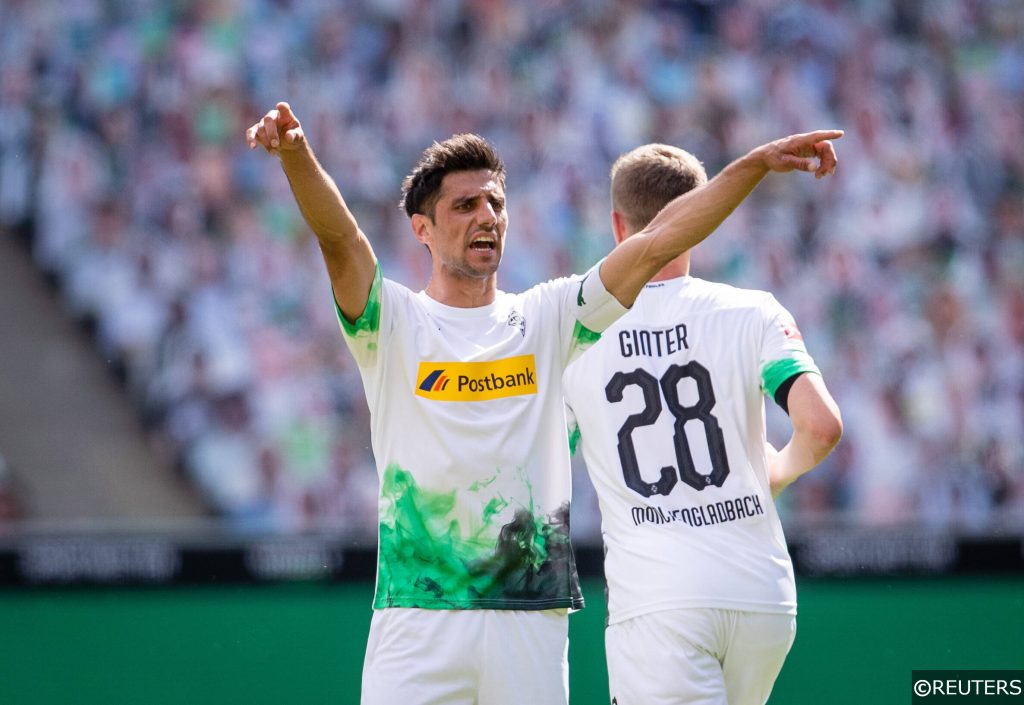 Lars Stindl (31) celebrates for Borussia Monchengladbach in 2020